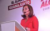 Alma Alcaraz, candidata a la Gubernatura por Morena, PT y Verde Ecologista, declaró que de llegar al cargo, en materia económica seguirá impulsado el aumento de los aranceles al calzado asiático